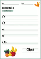 Vorschau - Arbeitsblätter - Buchstabe O - Schreiben lernen - Alphabet - Deckblatt