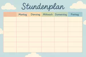 Vorschau - selbst erstellte Cliparts/Grafiken - Stundenplan Grundschule – Vorlage zum Ausfüllen & Kopieren - Seite 3