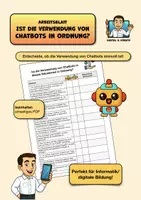 Vorschau - Arbeitsblätter - DG: Ist die Verwendung von Chatbots in Ordnung? (PDF/Word/Pages) - Deckblatt