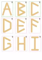 Vista previa - Tarjetas / Manipulativos - Figuras con palitos - letras y números - página 1