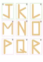 Vista previa - Tarjetas / Manipulativos - Figuras con palitos - letras y números - página 2