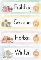 Vorschau - Präsentationen/Tafelbilder - Tafelkalender Löwenklasse – Wetter, Datum & Jahreszeiten mit dem Klassentier Löwe 🦁 - Seite 1