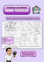 Vorschau - Stationenlernen - KUNST: tolles Henri Matisse-Ausmalbild (PDF) - Deckblatt