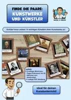 Vorschau - Stundenentwürfe - SPIEL: Kunst-Paare finden - Kunstwerke und Künstler (Word/Pages) - Deckblatt