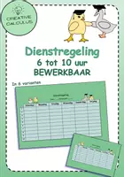 Voorbeeld - Lesrooster sjabloon Bewerkbaar Kuiken - Voorblad