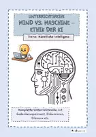 Vorschau - Arbeitsblätter - Unterrichtsreihe Mind vs. Maschine - Ethik der KI - Deckblatt