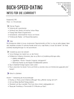 Vorschau - Stundenentwürfe - Buch-Speed-Dating – Kreatives Leseprojekt für die letzten Schulstunden - Deckblatt