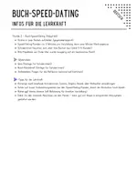 Vorschau - Stundenentwürfe - Buch-Speed-Dating – Kreatives Leseprojekt für die letzten Schulstunden - Seite 1