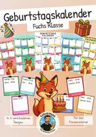Vorschau - Mal- und Bastelvorlagen - Der Fuchs Geburtstagskalender – Alle Geburtstage im Blick! - Deckblatt