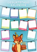 Vorschau - Mal- und Bastelvorlagen - Der Fuchs Geburtstagskalender – Alle Geburtstage im Blick! - Seite 2