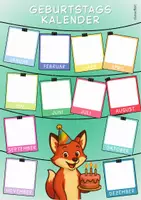 Vorschau - Mal- und Bastelvorlagen - Der Fuchs Geburtstagskalender – Alle Geburtstage im Blick! - Seite 3