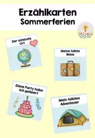 Vorschau - Bildkarten - Erzählkarten: Sommerferien (Kl. 1 - 4) - Deckblatt
