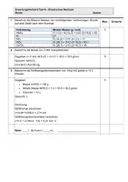 Vorschau - Test - Test Chemie Oberstufe: Chemisches Rechnen (bearbeitbar) - Deckblatt