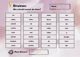 Vorschau - Arbeitsblätter - Kartei Blitzlesen für den Anfangsunterricht Deutsch 1.Kl - Seite 2