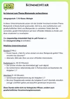Vorschau - Stundenentwürfe - Unterrichtsstunde: Internetrecherche zur Blutspende (Biologie 7./8. Kl.) - Seite 1