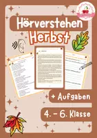 Vorschau - Stundenentwürfe - Deutsch Hörverstehen Herbst (Klasse 4-6) - Deckblatt