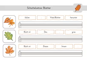 Vorschau - Arbeitsblätter - Erste Sätze schreiben - Schüttelsätze Herbst - Seite 2