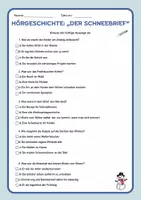 Vorschau - Arbeitsblätter - Deutsch Hörverstehen Winter (Klasse 4-6) - Seite 3