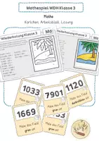 Vorschau - Spiele - Mathematikspiel zur Festigung der schriftliche Addition und Subtraktion - Deckblatt