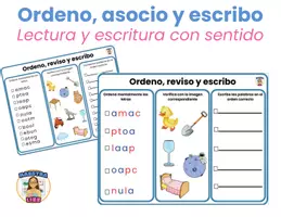Vista previa - Hojas de trabajo - versión gratuita - ordeno- asocio-escribo - página 1