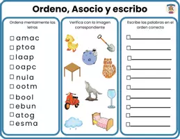 Vista previa - Hojas de trabajo - versión gratuita - ordeno- asocio-escribo - página 3