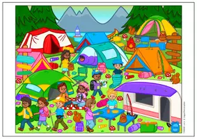 Vorschau - Stundenentwürfe - Klangbild Camping im Wald - Geräusche hören, erkennen & zuordnen | Musik | Fertige Musikstunde | DaZ Unterricht | Sachunterricht Frühling - Sommer | Fertige Vertretungsstunde | Kreative Stunden - Seite 2