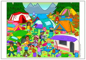 Vorschau - Stundenentwürfe - Klangbild Camping im Wald - Geräusche hören, erkennen & zuordnen | Musik | Fertige Musikstunde | DaZ Unterricht | Sachunterricht Frühling - Sommer | Fertige Vertretungsstunde | Kreative Stunden - Seite 3