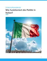 Vorschau - Unterrichtsreihen - Wie funktioniert die Politik in Italien? – Unterrichtsmaterial für Klasse 5–9 - Deckblatt