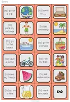 Vorschau - Spiele - Summer Activities Englisch – Sommeraktivitäten, Freizeit, Wortschatz, Vokabeln | 2 Domino-Spiele - Seite 3