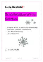 Vorschau - Arbeitsblätter - Knifflige Schüttelsätze Winter - Deckblatt