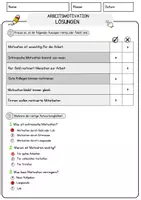 Vorschau - Arbeitsblätter - Arbeitsmotivation Arbeitsblätter mit Fragen + Lösungen Psychologie Lesetext - Deckblatt