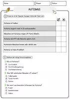 Vorschau - Arbeitsblätter - Autismus Arbeitsblätter mit Fragen + Lösungen Psychologie Lesetext - Seite 2