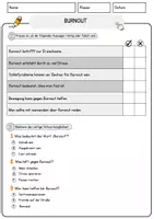 Vorschau - Arbeitsblätter - Burnout Arbeitsblätter mit Fragen + Lösungen Psychologie Lesetext - Seite 2