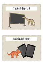 Vorschau - Mal- und Bastelvorlagen - Dinoklasse Klassendienste - Seite 3