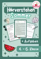Vorschau - Arbeitsblätter - Deutsch Hörverstehen Sommer (Klasse 4-6) - Deckblatt