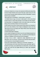 Vorschau - Arbeitsblätter - Deutsch Hörverstehen Sommer & Umwelt (Klasse 4-6) - Seite 1