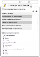 Vorschau - Arbeitsblätter - Entwicklungsstörungen Arbeitsblätter mit Fragen + Lösungen Psychologie Lesetext - Seite 2