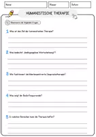 Vorschau - Arbeitsblätter - Humanistische Therapie Arbeitsblätter mit Fragen + Lösungen Psychologie Lesetext - Seite 3