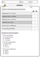 Vorschau - Arbeitsblätter - Mobbing Arbeitsblätter mit Fragen + Lösungen Psychologie Lesetext - Seite 2