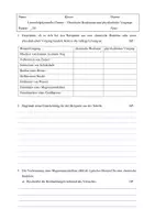 Vorschau - Test - Leistungskontrolle Chemische Reaktionen und physikalische Vorgänge - Deckblatt