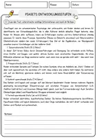 Vorschau - Arbeitsblätter - Piagets Entwicklungsstufen Arbeitsblätter mit Fragen + Lösungen Psychologie Leseverstehen und Wortschatz - Seite 1