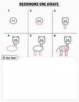 Aperçu - Matériel pour travaux manuels / dessin - Petits artistes : apprenez à dessiner et à colorier des animaux. - Page 2