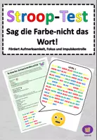 Vorschau - Spiele - Stroop-Test: Förderung von Konzentration & Impulskontrolle - Deckblatt