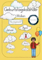 Vorschau - Mal- und Bastelvorlagen - Geburtstagskalender: Wolken - Deckblatt
