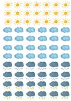 Vorschau - selbst erstellte Cliparts/Grafiken - Sonne/Wolken Sticker Vorlage mit Cliparts - Deckblatt