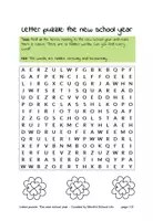 Vorschau - Arbeitsblätter - Back to school: Letter puzzle (Englisch) - Seite 1