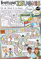 Vorschau - Mal- und Bastelvorlagen - Growth Mindset Brettspiel zum Zeugnis / Schuljahresende - Deckblatt