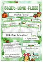 Vorschau - Spiele - Stadt-Land-Fluss zum Thema Herbst - Deckblatt