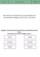 Vorschau - Arbeitsblätter - Escape Room zum Thema "Verkehr in den Alpen" - Deckblatt