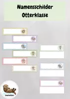 Vorschau - Anderer Materialtyp - Namensschilder für deine Otterklasse (verschiedene Größen) - Deckblatt
